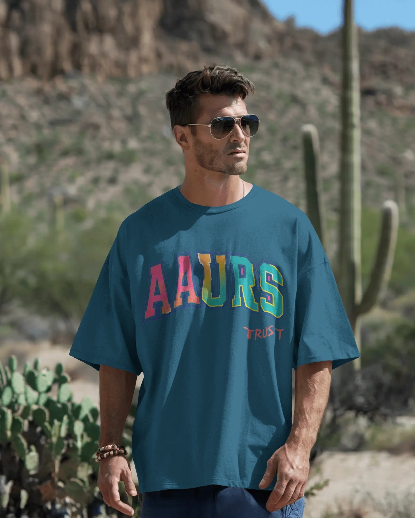 Aaurs Oversized Pure Cotton printed t-shirt
